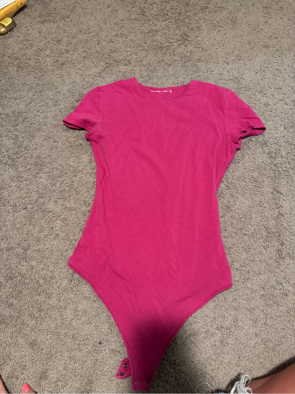 Abercrombie & Fitch Fuchsia Short Sleeve Bodysuit
